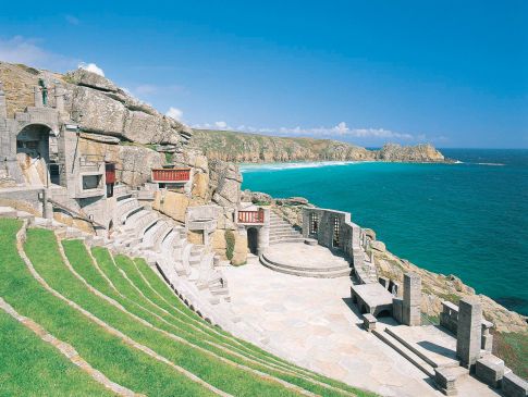 The Minack Theatre, an amphitheatre carved into the cliffs in Cornwall.
