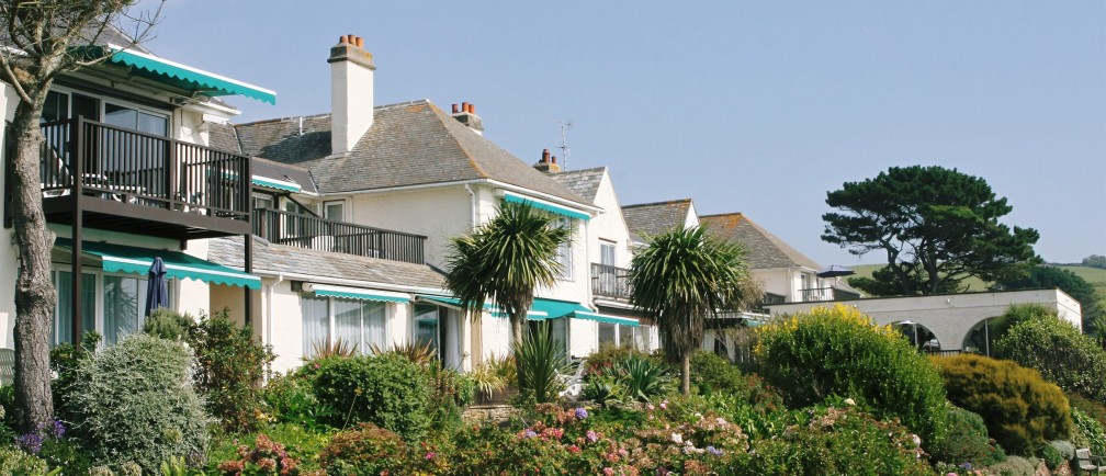 The beach-facing side of The Nare hotel.