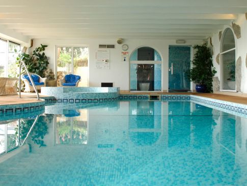 The indoor pool at The Nare hotel.