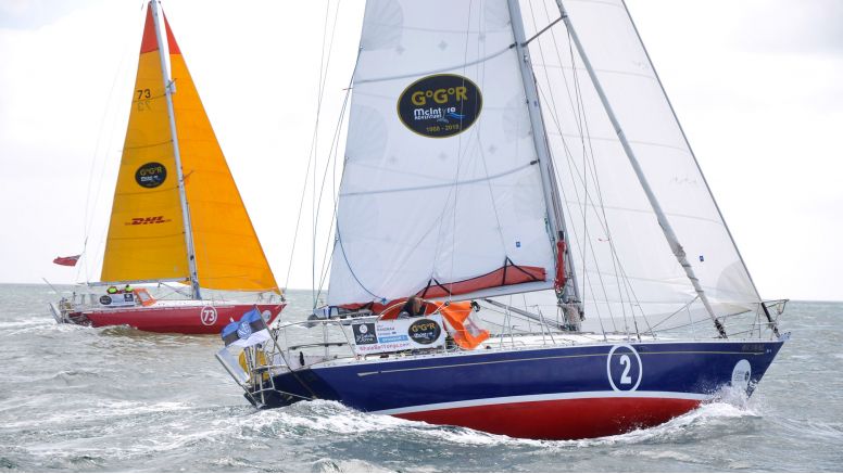 Yachts preparing to sail to Les Sables d’Olonne to start the 2018 Golden Globe Race. Credit: Bill Rowntree.