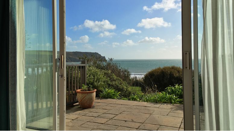 A stunning sea view from a room at The Nare Hotel