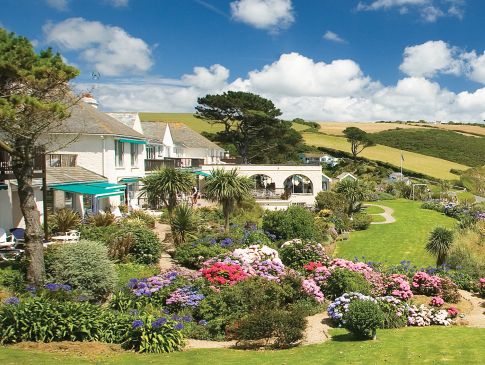 The Nare Hotel gardens in an array of colours.