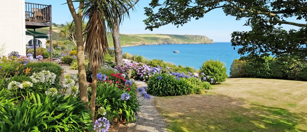 A garden path through The Nare's garden.