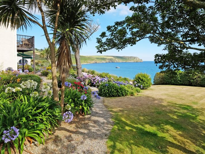 A garden path through The Nare's garden.