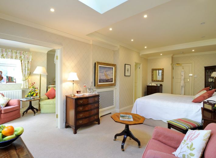 A luxury suite at Roseland hotel The Nare.