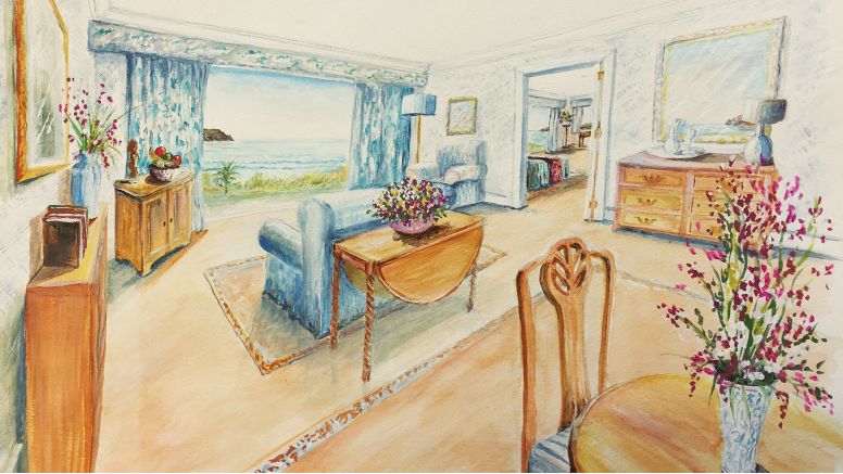 An artist's impression of one of the sea-view Whittington suites