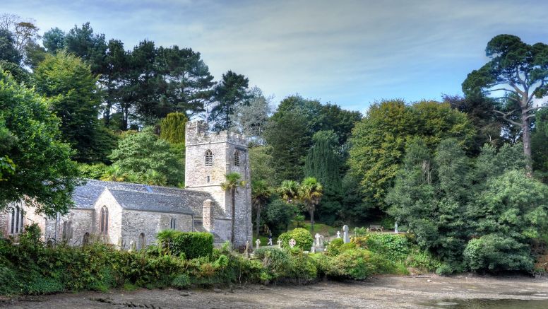 St Just-in-Roseland church, right by the river.