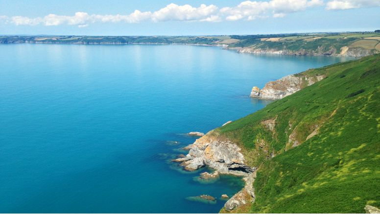 The Cornish coastline viewed from close to Dodman Point