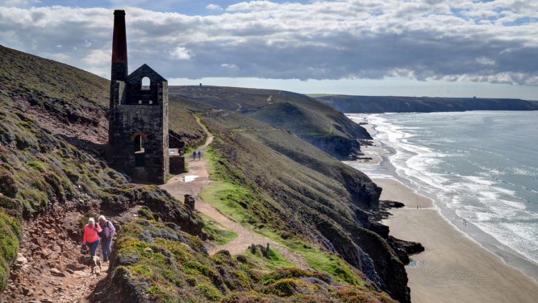 Historic Cornish tin mines on the north coast