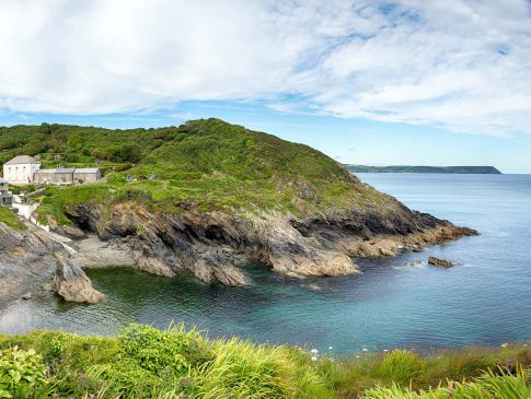 View from the coast path overlooking Portloe